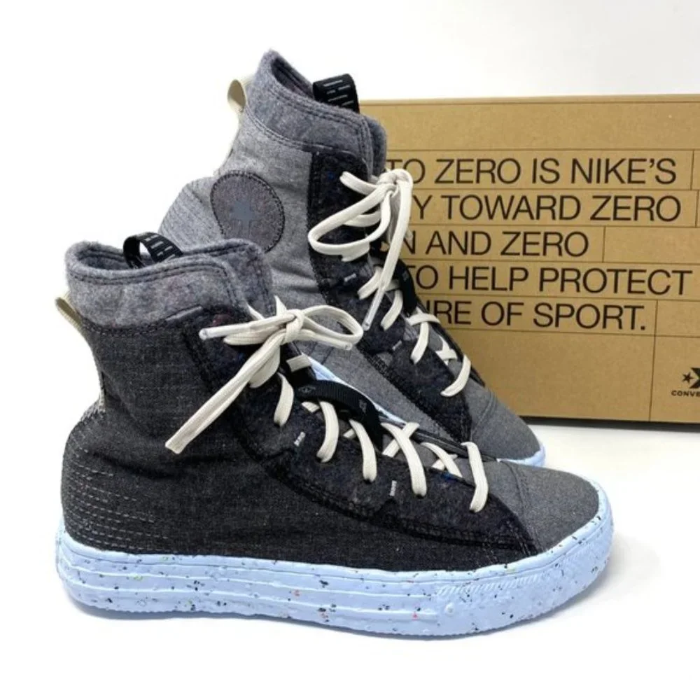 💖MEGA SALE💖Converse CTAS Crater High Top Blue Gray Black Shoes Womens 169418C - Picture 1 of 8